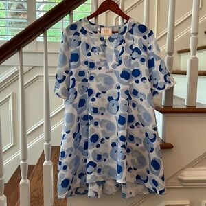 Emily McCarthy Blue Leopard short dress